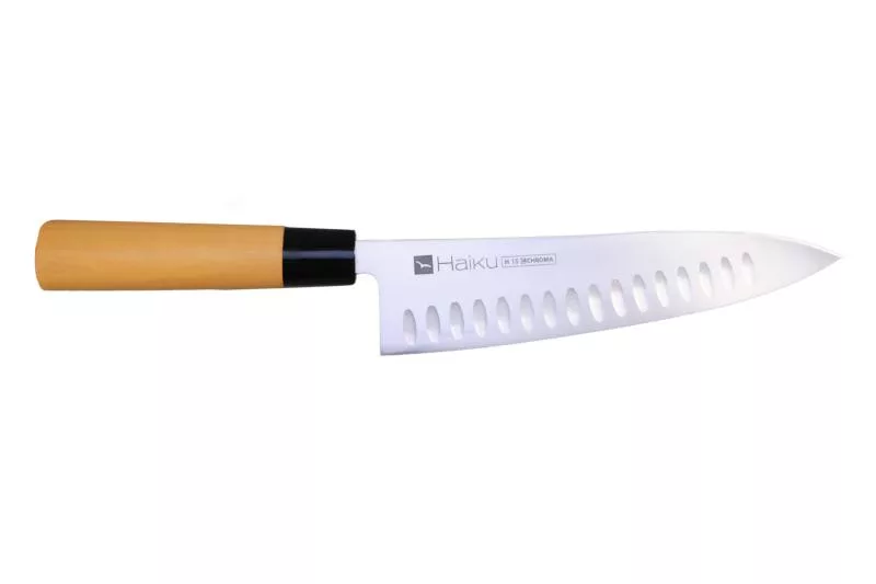 Couteau de chef japonais avec lame alvéolée 20 cm Haiku de Chroma