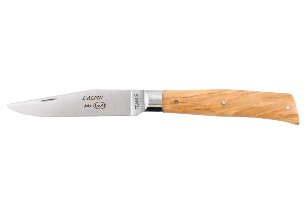 Couteau pliant modèle L'Alpin Locau - olivier