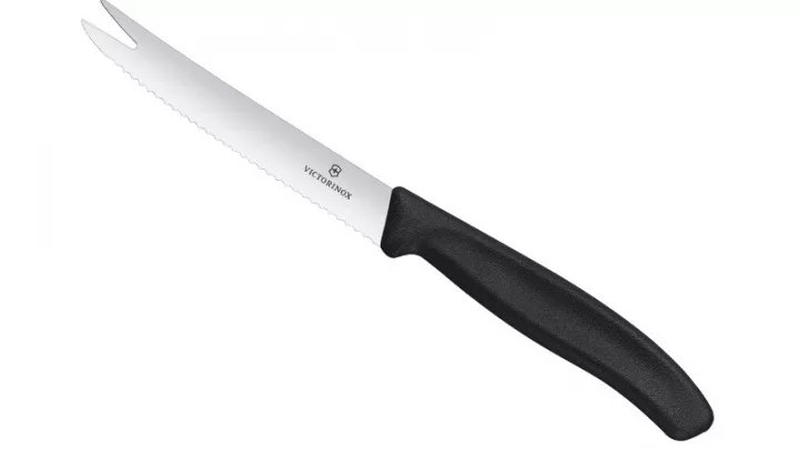 Couteau à fromage Victorinox à double pointe - manche noir